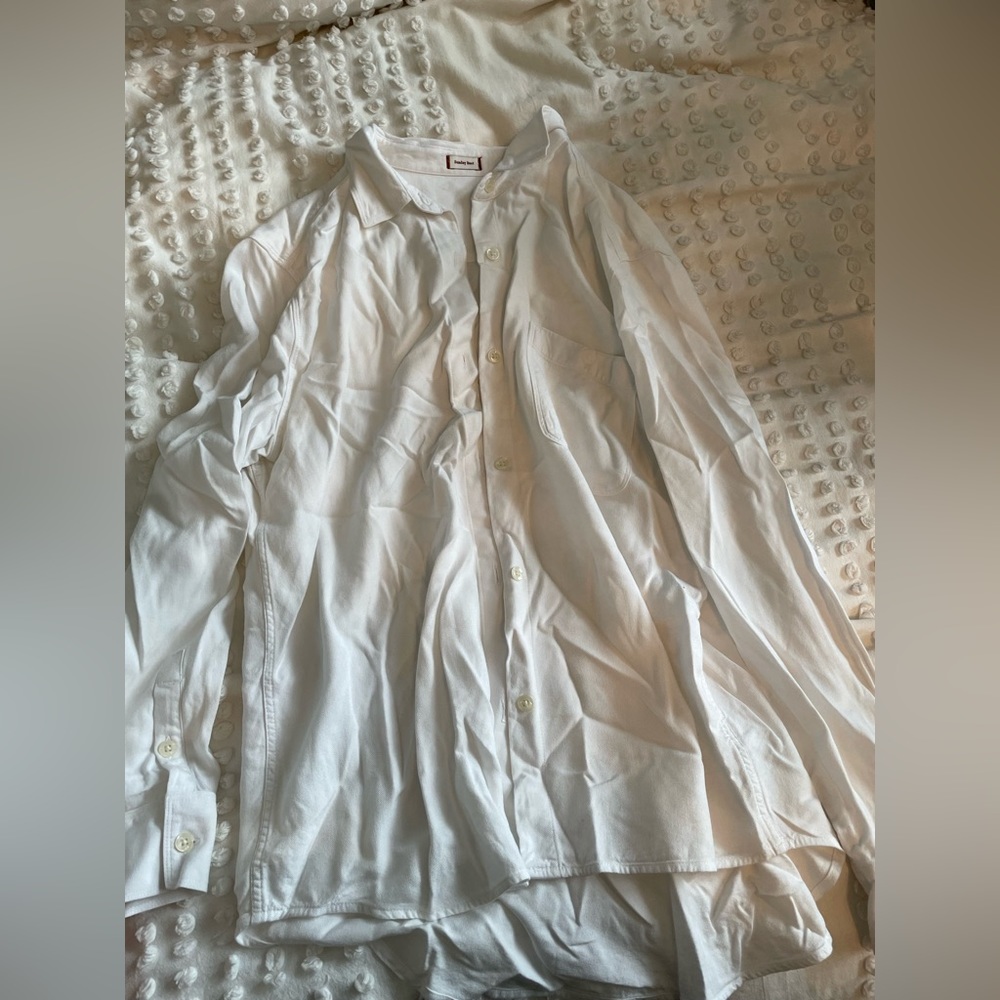 Sunday best white button down